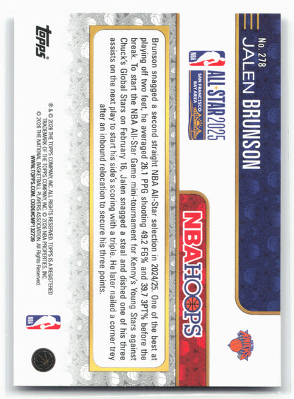 2025-26 Hoops #278 Jalen Brunson