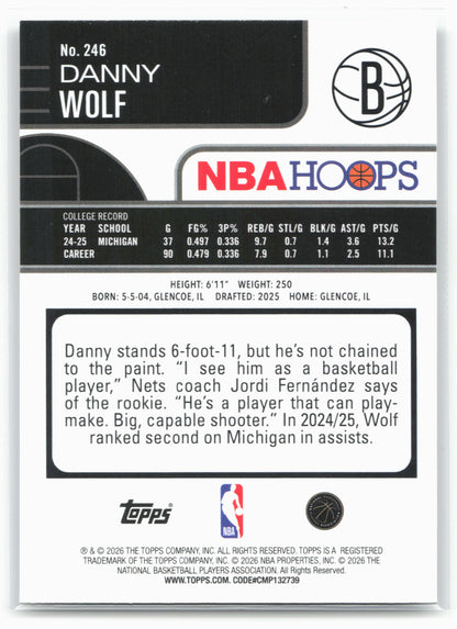 2025-26 Hoops #246 Danny Wolf 28659