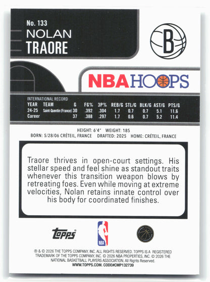 2025-26 Hoops #133 Nolan Traore 28666