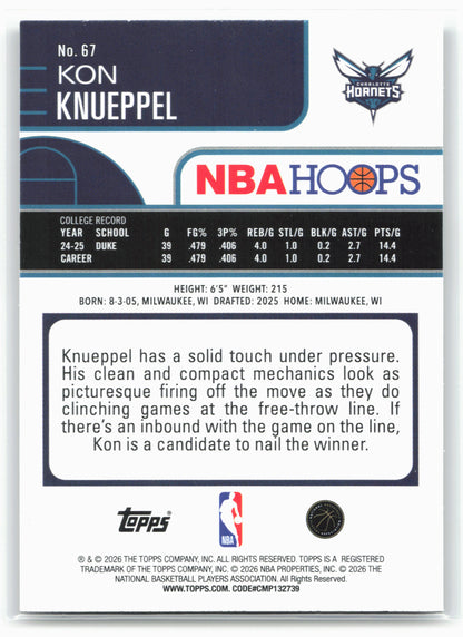 2025-26 Hoops #67 Kon Knueppel 28681