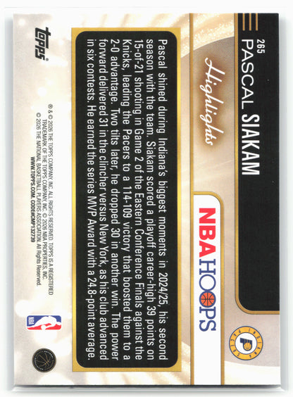 2025-26 Hoops #265 Pascal Siakam