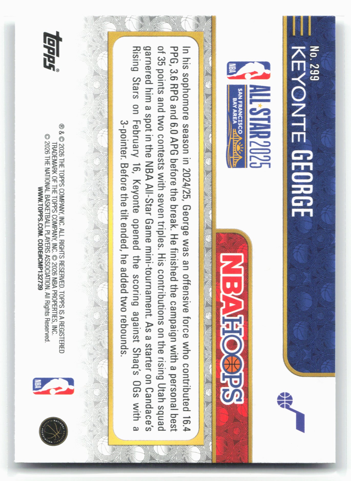 2025-26 Hoops #299 Keyonte George