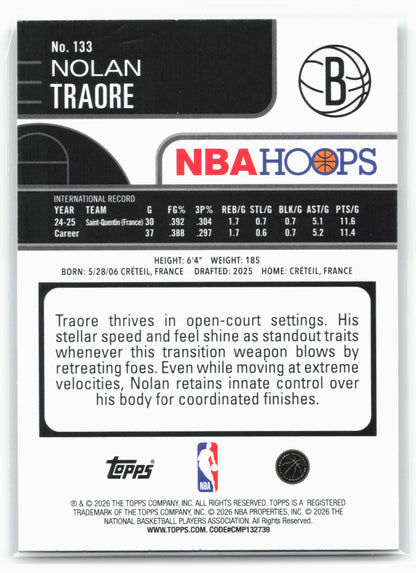 2025-26 Hoops #133 Nolan Traore 28705