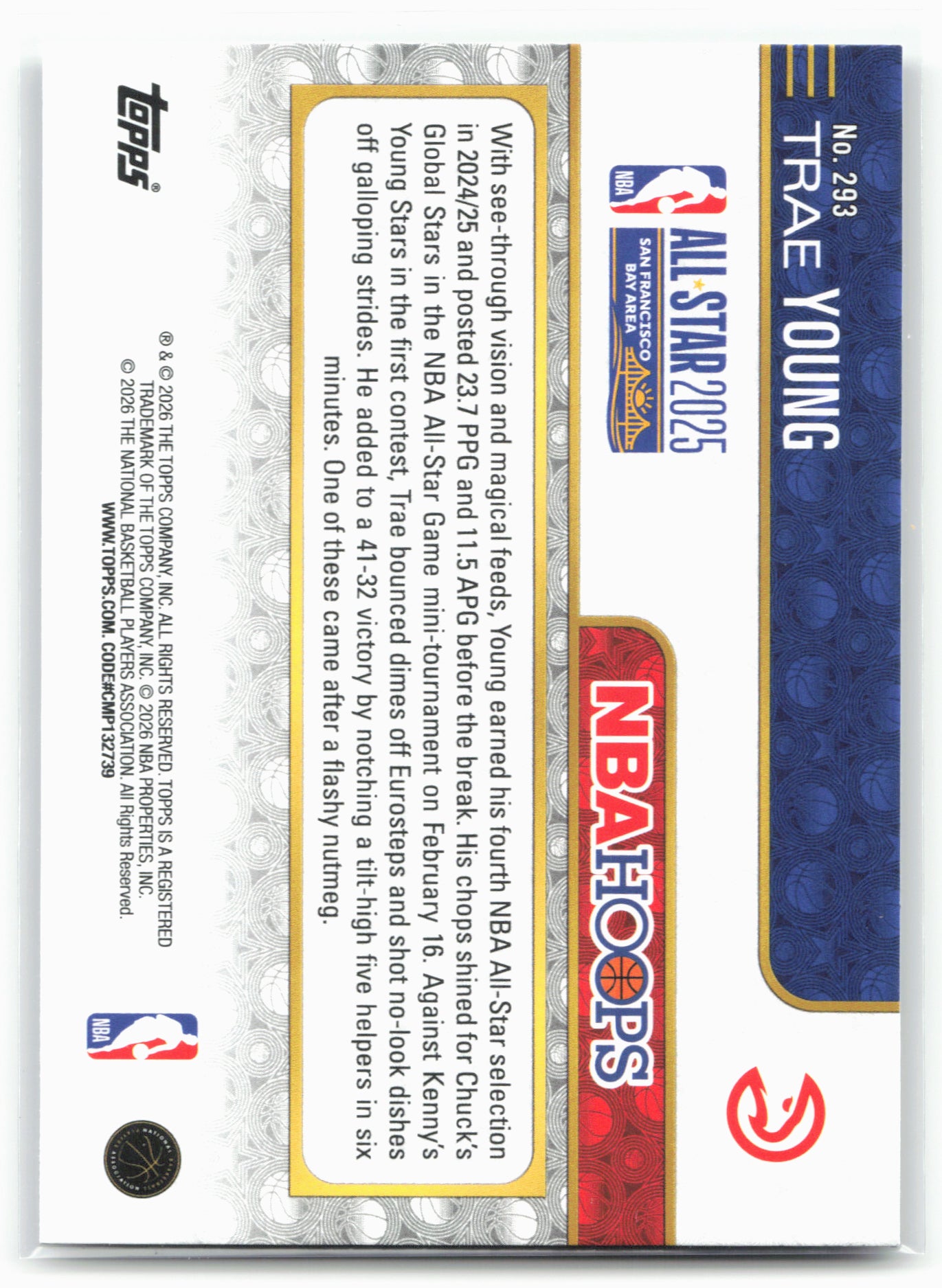 2025-26 Hoops #293 Trae Young 28706