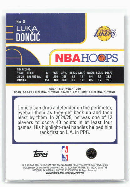 2025-26 Hoops #8 Luka Dončić