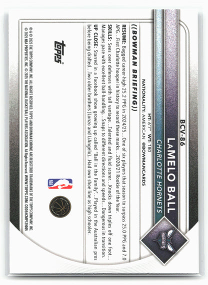 2025-26 Bowman #BCV-86 LaMelo Ball Chrome 28731