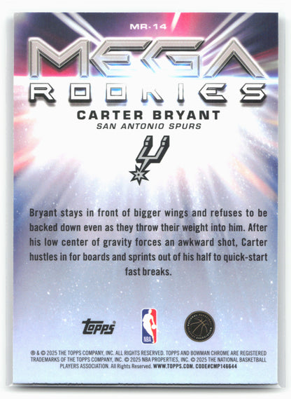 2025-26 Bowman #MR-14 Carter Bryant Mega Rookies