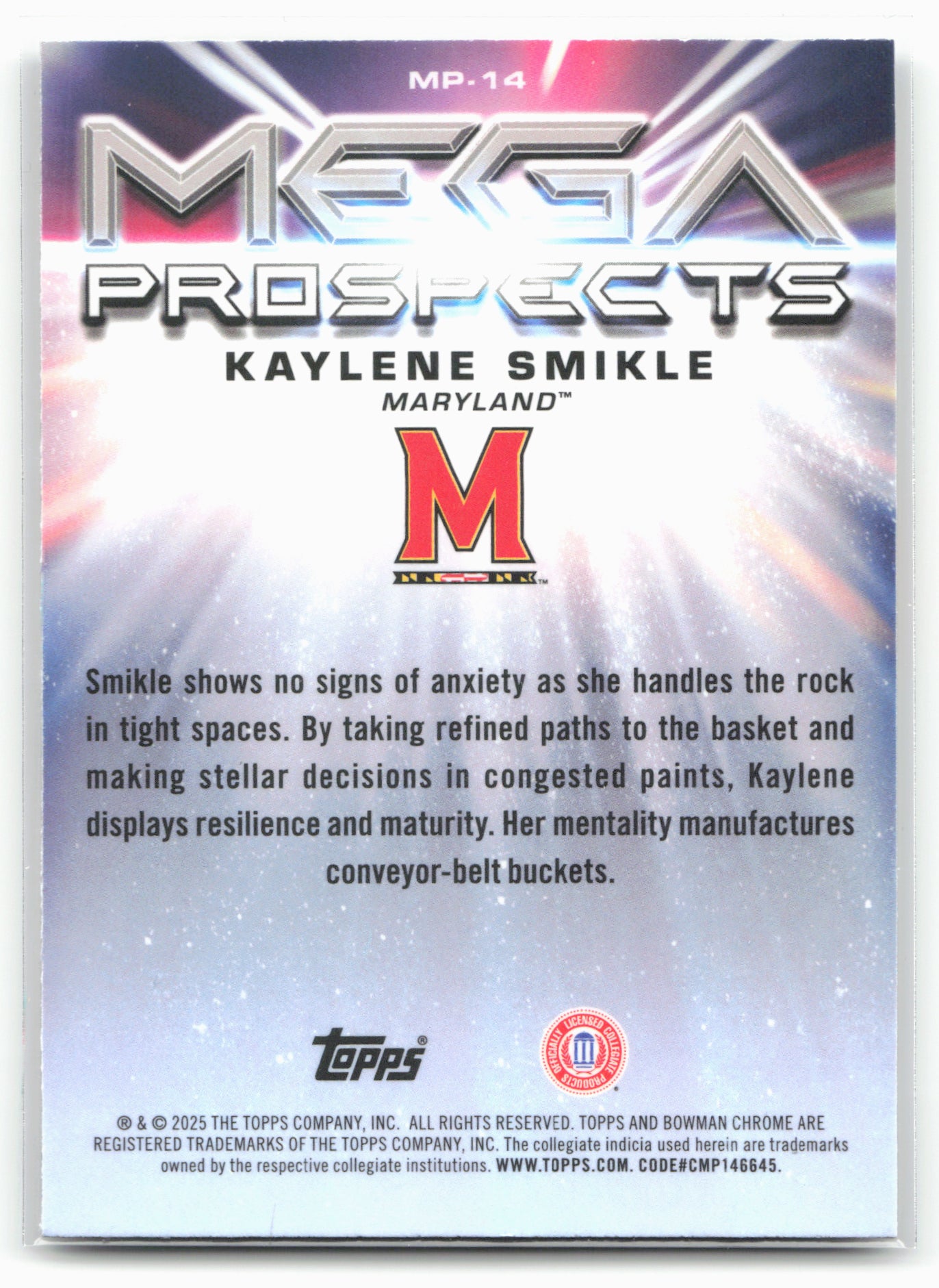 2025-26 Bowman #MP-14 Kaylene Smikle Mega Prospects