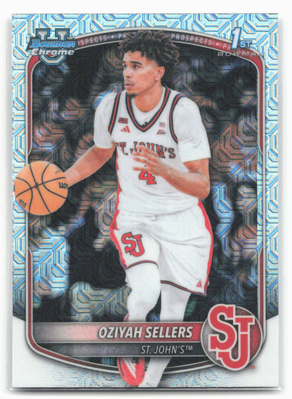 2025-26 Bowman #BCP-87 Oziyah Sellers Chrome Prospects Mojo Refractor