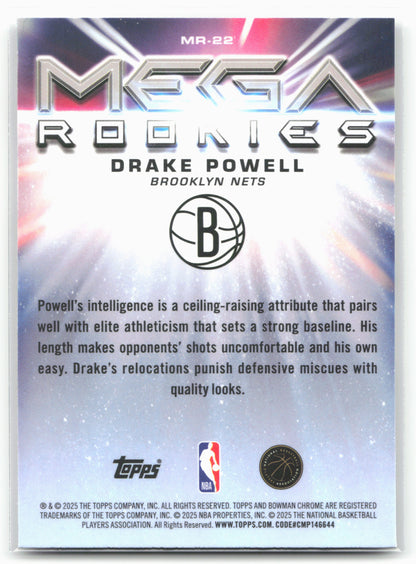 2025-26 Bowman #MR-22 Drake Powell Mega Rookies