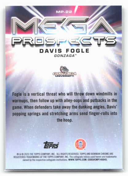 2025-26 Bowman #MP-22 Davis Fogle Mega Prospects