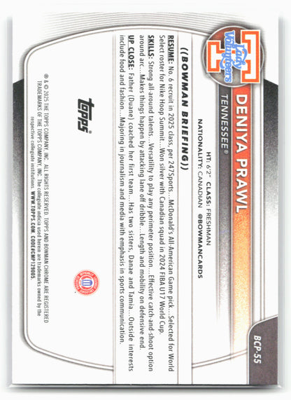 2025-26 Bowman #BCP-55 Deniya Prawl Chrome Prospects Mojo Refractor 28766