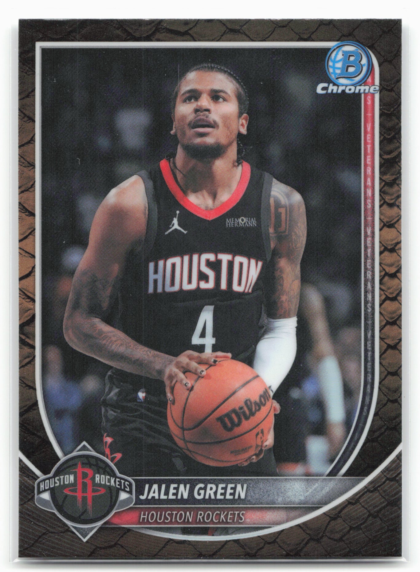 2025-26 Bowman #BCV-199 Jalen Green Chrome Reptilian Refractor 28777