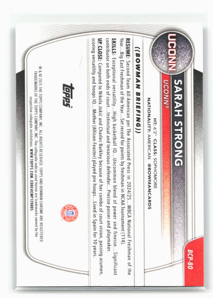 2025-26 Bowman #BCP-80 Sarah Strong Chrome Prospects 28783
