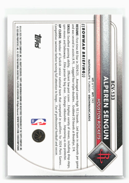 2025-26 Bowman #BCV-133 Alperen Sengun Chrome Reptilian Refractor 28798