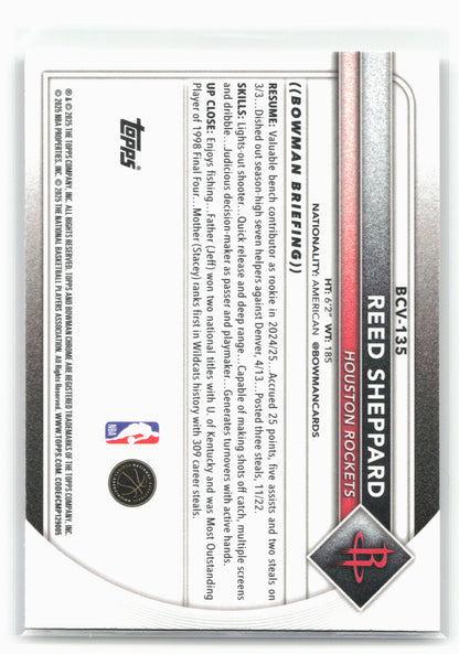 2025-26 Bowman #BCV-135 Reed Sheppard Chrome 28799