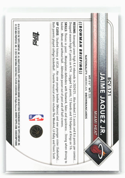 2025-26 Bowman #BCV-171 Jaime Jaquez Jr. Chrome 28802