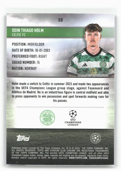 2023-24 Stadium Club Chrome UEFA Champions League #50 Odin Thiago Holm