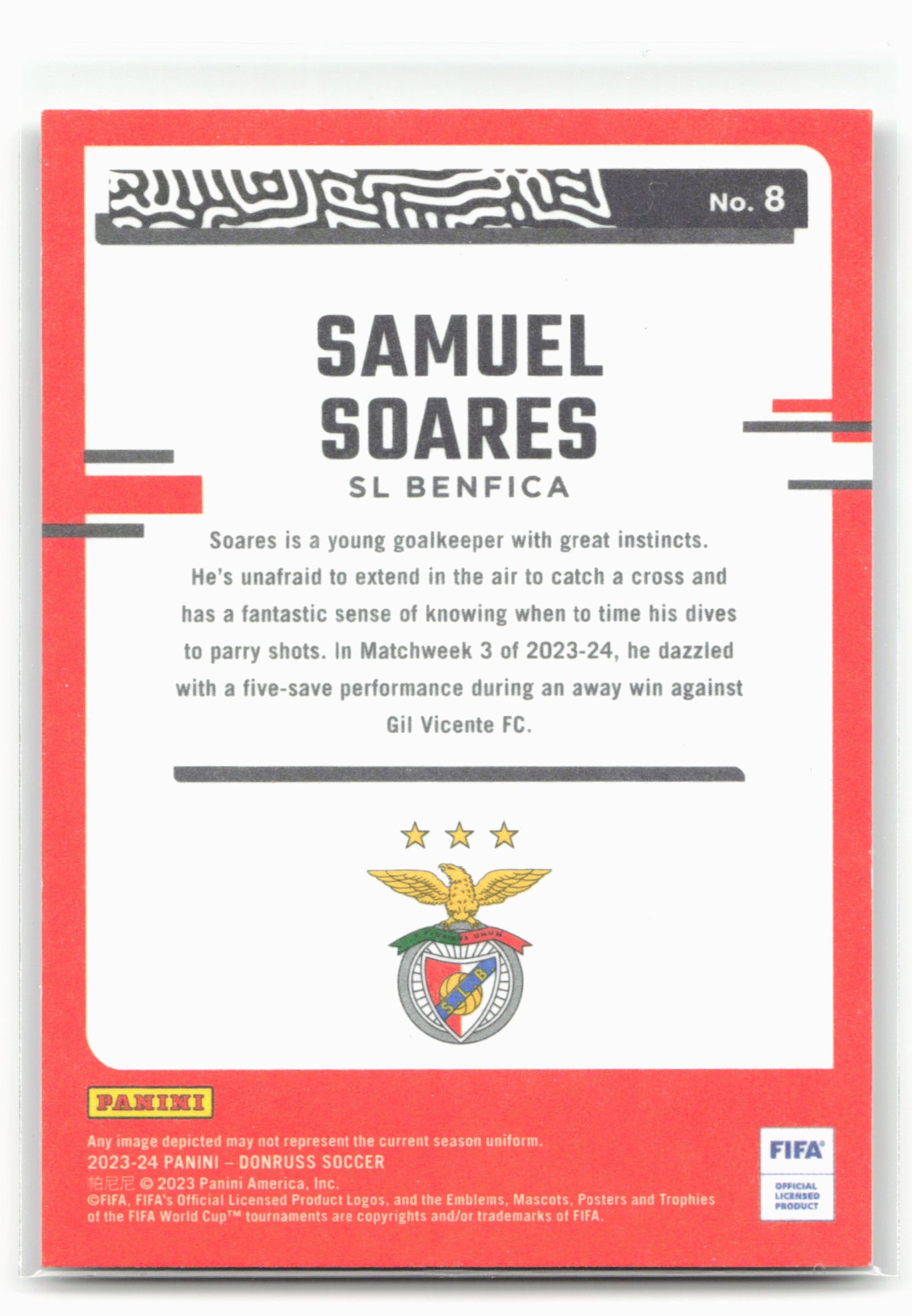 2023-24 Donruss #8 Samuel Soares The Rookies