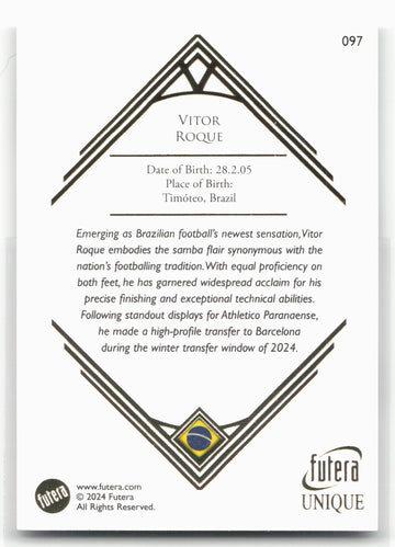 
2024 Futera Unique World Football #097 Vitor Roque 28816