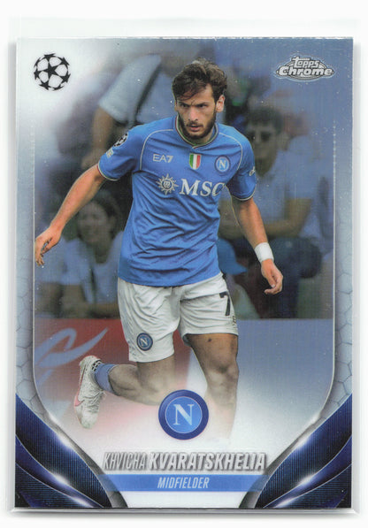 2023-24 Topps Chrome UEFA Club #199 Khvicha Kvaratskhelia Refractor 28821