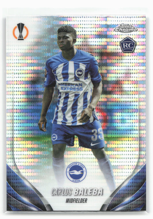 2023-24 Topps Chrome UEFA Club #113 Carlos Baleba Pulsar Refractor 28823