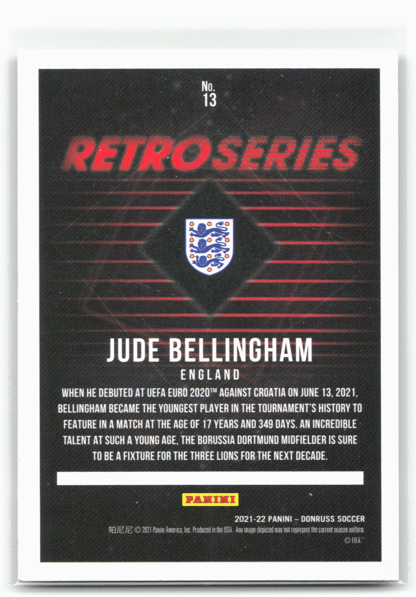 2021-22 Donruss #13 Jude Bellingham Retro Series Press Proof