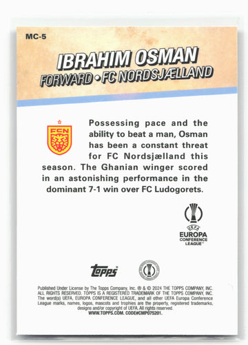2023-24 Merlin UEFA Club Competitions #MC-5 Ibrahim Osman Merlin's Chosen One