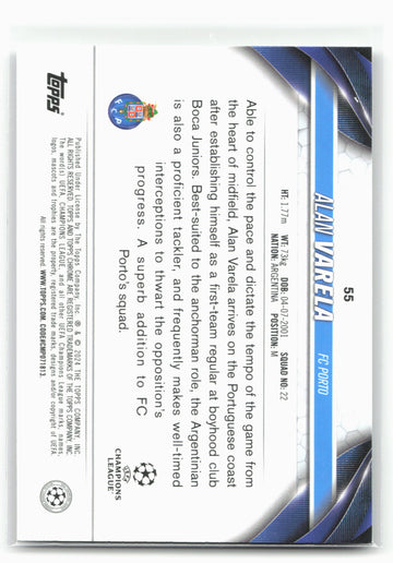 2023-24 Topps UEFA Club Competitions #55 Alan Varela Pulsar