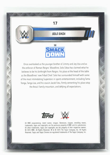 2025 Topps Chrome WWE #17 Solo Sikoa Sepia Refractor 28832