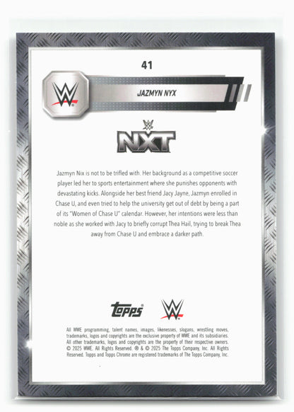 2025 Topps Chrome WWE #41 Jazmyn Nyx Prism Refractor 28833