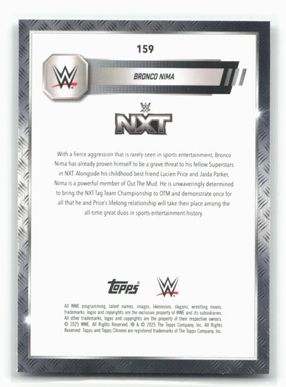 2025 Topps Chrome WWE #159 Bronco Nima Sepia Refractor 28836