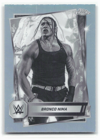 2025 Topps Chrome WWE #159 Bronco Nima Sepia Refractor 28836