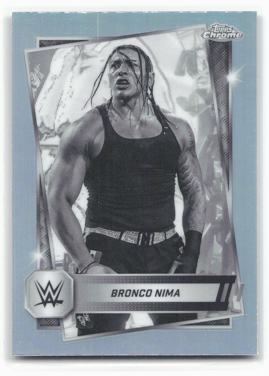 2025 Topps Chrome WWE #159 Bronco Nima Sepia Refractor 28836