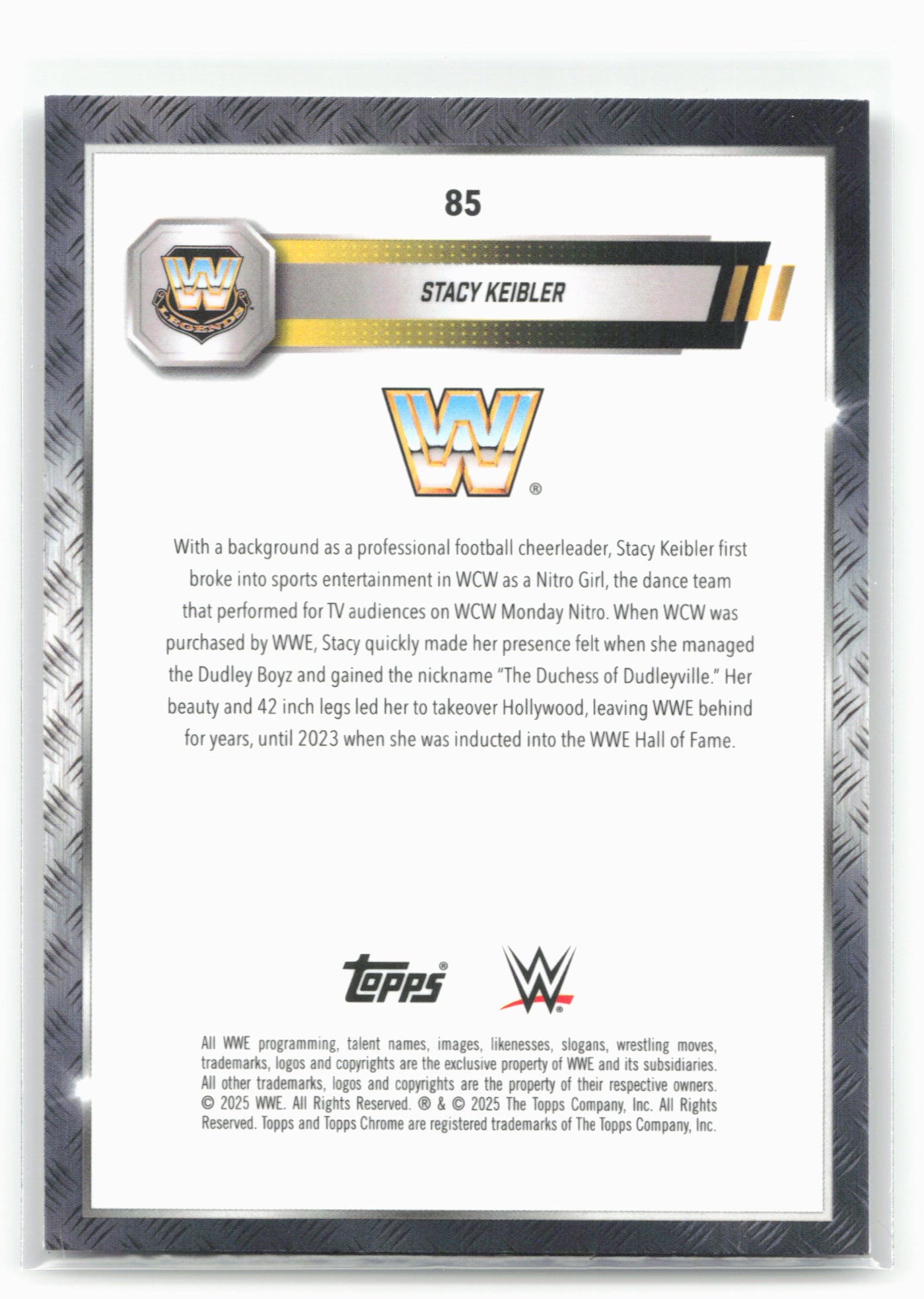 2025 Topps Chrome WWE #85 Stacy Keibler Prism Refractor 28838
