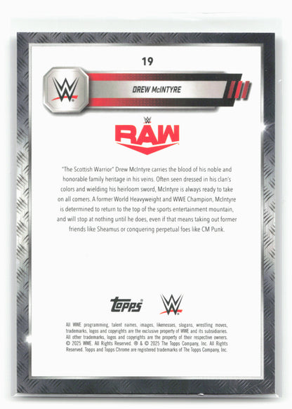 2025 Topps Chrome WWE #19 Drew McIntyre Prism Refractor 28845
