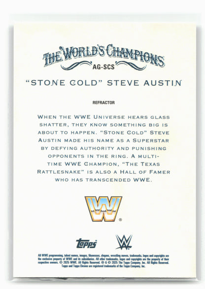 2025 Topps Chrome WWE #AG-SCS “Stone Cold” Steve Austin A&G Refractor 28846