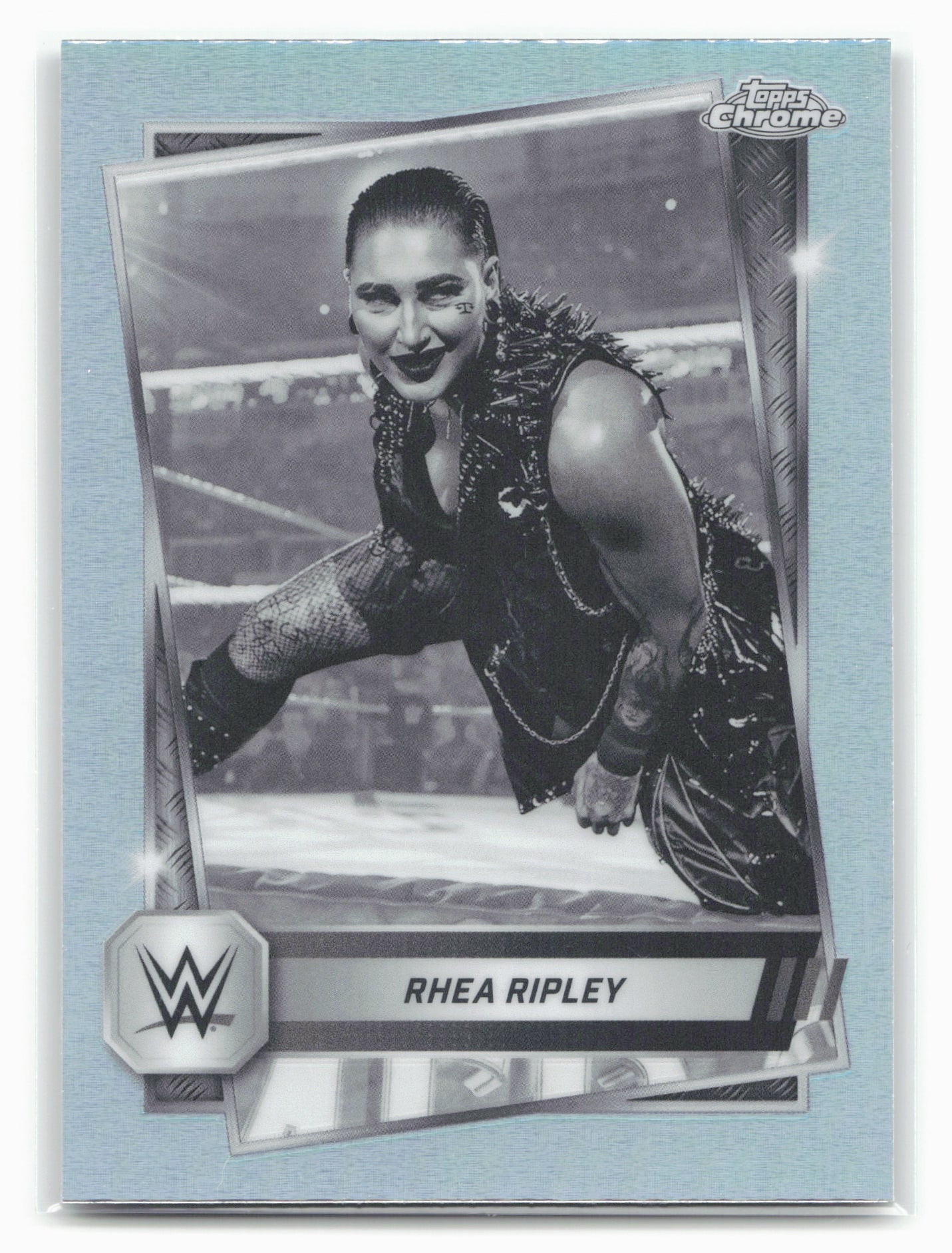 2025 Topps Chrome WWE #80 Rhea Ripley Sepia Refractor 28855