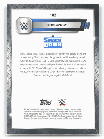 2025 Topps Chrome WWE #182 Tiffany Stratton 28857