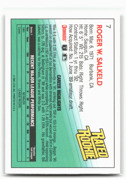 1992 Donruss #7b Roger Salkeld
