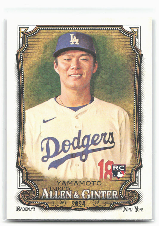 2024 Topps Allen & Ginter #201 Yoshinobu Yamamoto 28870