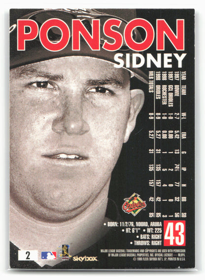 1999 SkyBox Premium #2 Sidney Ponson 28874
