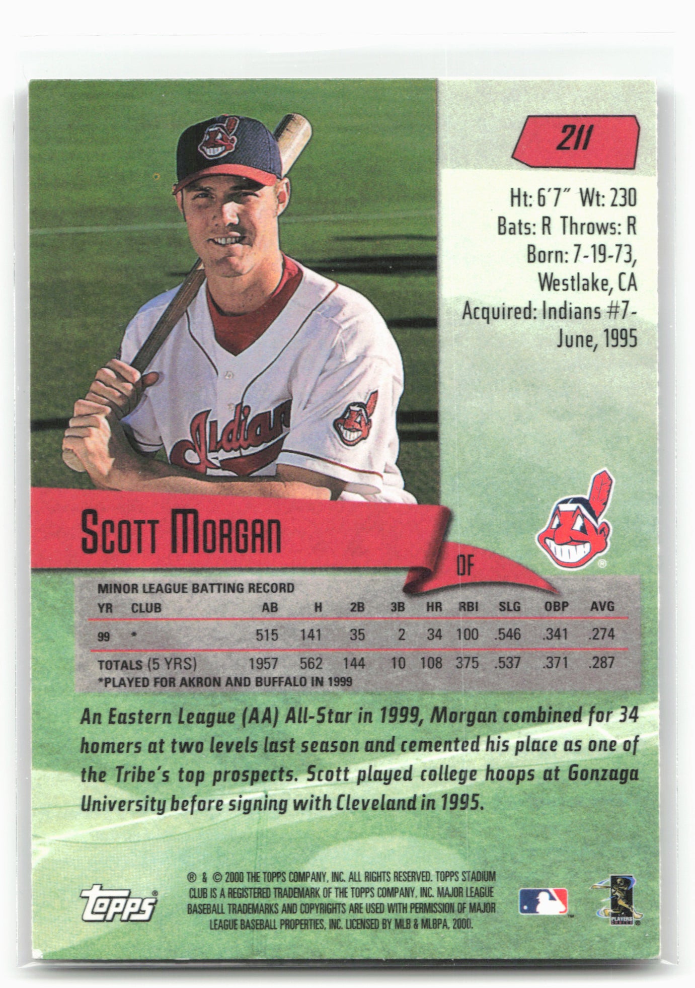 2000 Stadium Club #211 Scott Morgan 28877