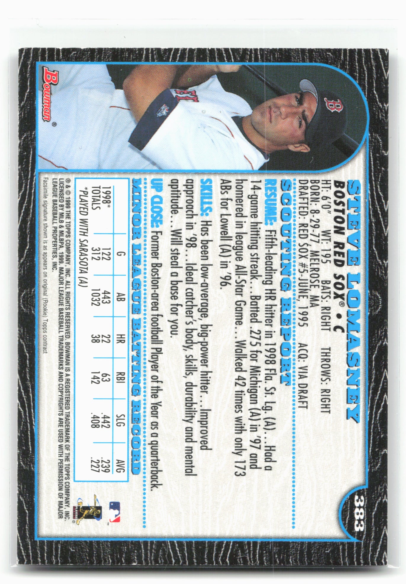 1999 Bowman #383 Steve Lomasney 28879