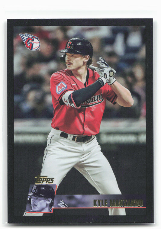 2025 Topps Archives #140 Kyle Manzardo Black Foilboard