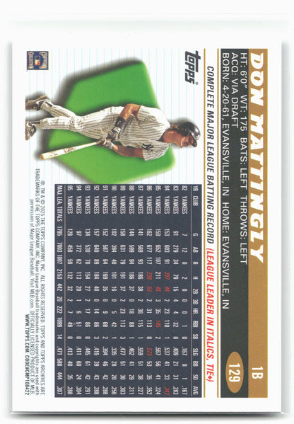 2025 Topps Archives #129 Don Mattingly
