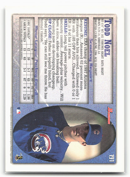 1998 Bowman #191 Todd Noel