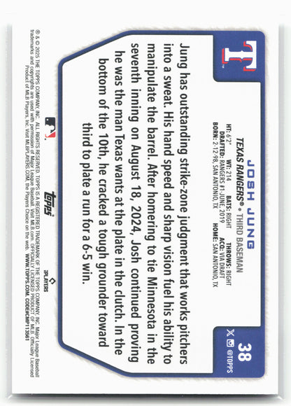2025 Topps #38 Josh Jung Flagship Collection (Series Two)