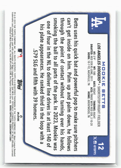 2025 Topps #12 Mookie Betts Flagship Collection (Series Two)