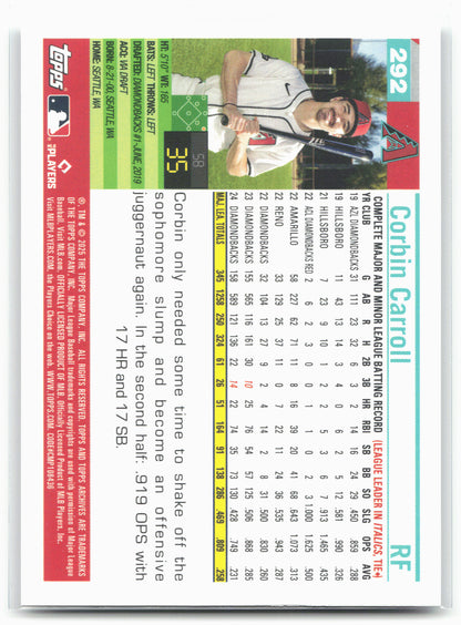 2025 Topps Archives #292 Corbin Carroll